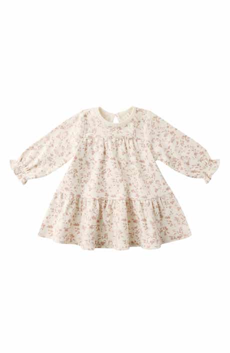 Garden Print Organic Cotton Tiered Dress