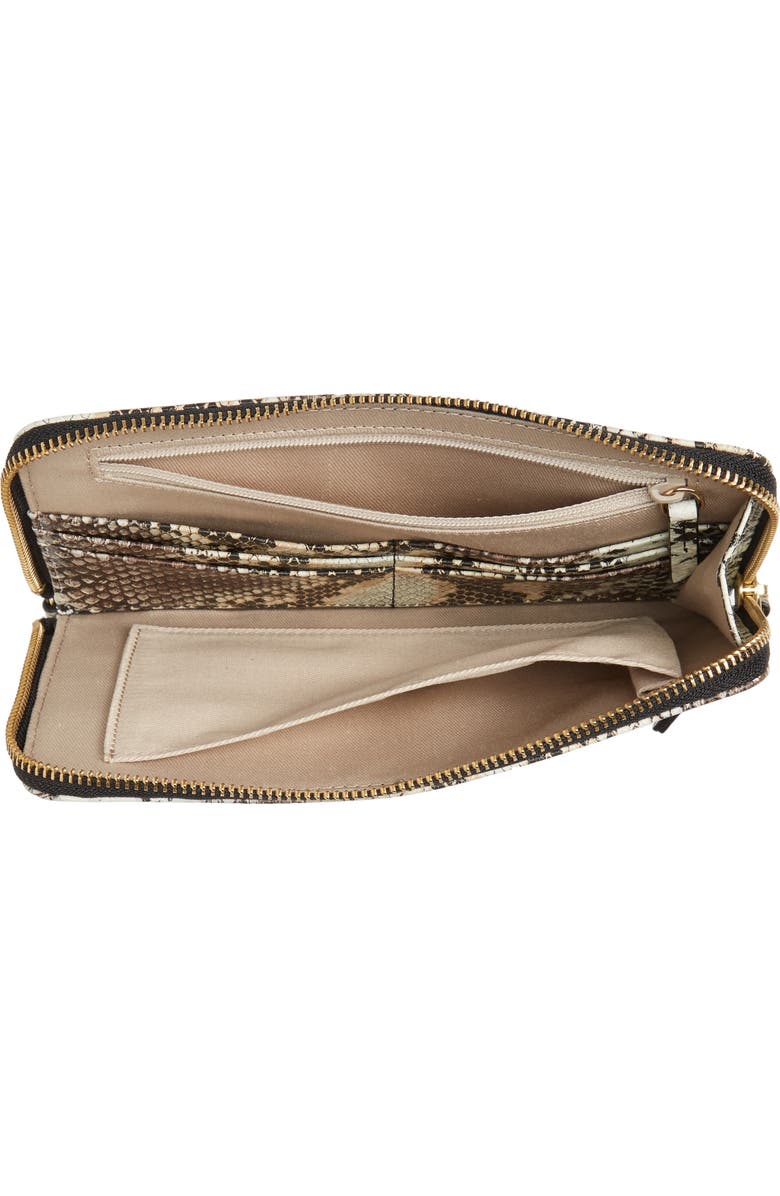 Nordstrom Amal Snakeskin Print Leather Clutch, Alternate, color,