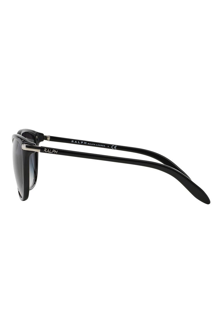 57mm Cat Eye Sunglasses, Alternate, color, BLACK