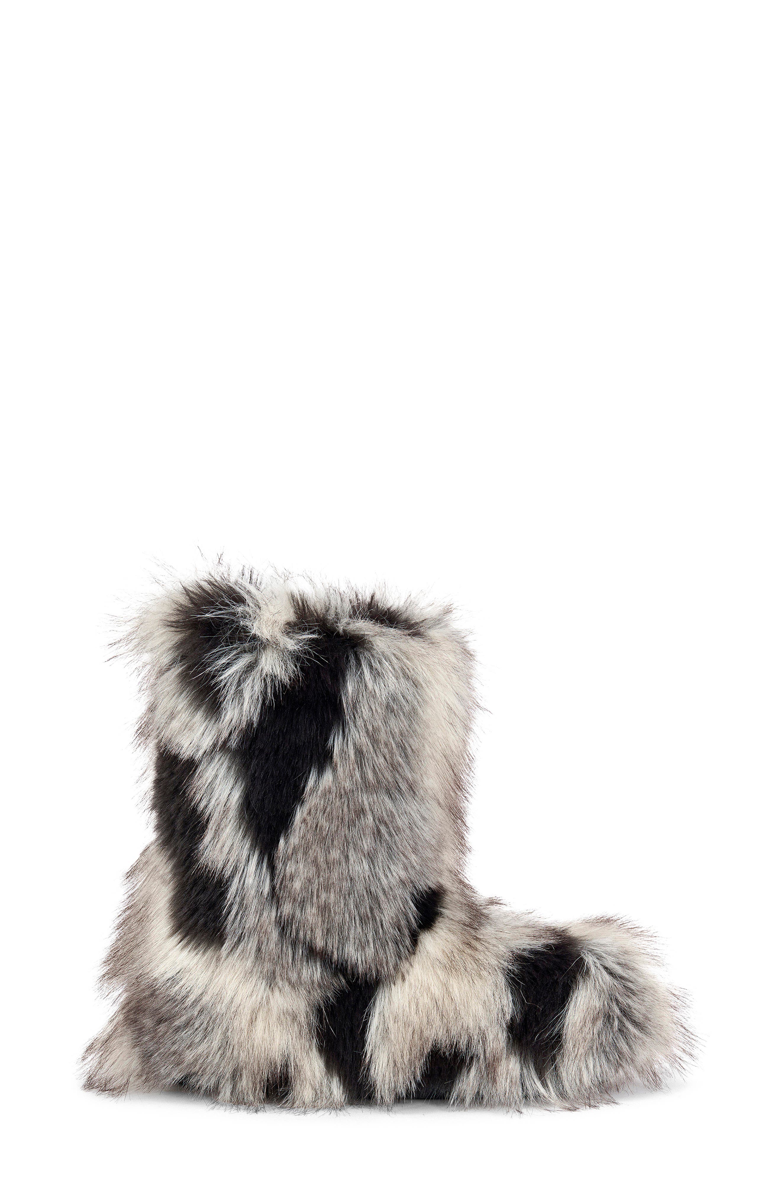 Alixia Faux Fur Boot, Alternate, color, GREY MULTI