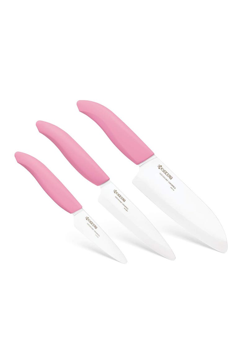 Advanced Ceramics 3 Piece Revolution Series Knife Set, Pink, Main, color, Pink