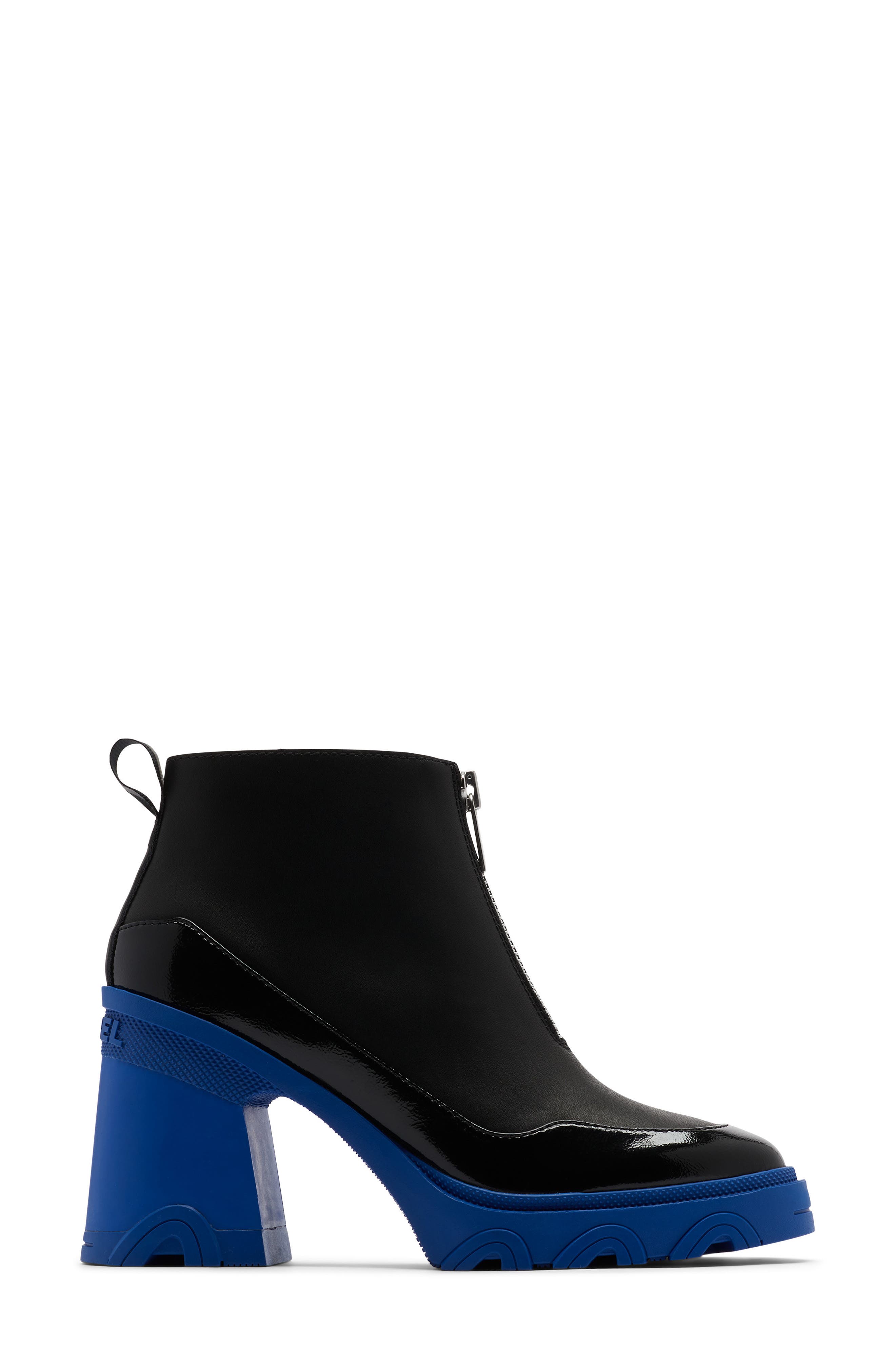 Brex™ Bold Waterproof Front Zip Bootie, Alternate, color, BLACK/ COBALT BLUE