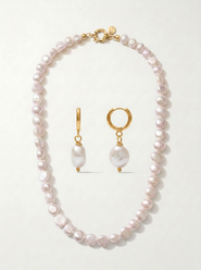 Joey Baby Pete Strand Necklace & Pete Pearl Earring Value Set