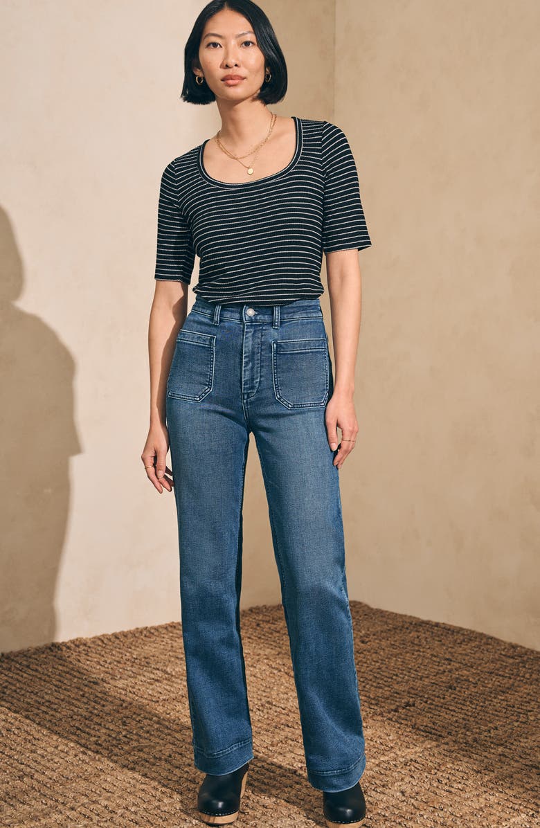 Faherty Legend Scoop Neck Rib Top, Alternate, color, 