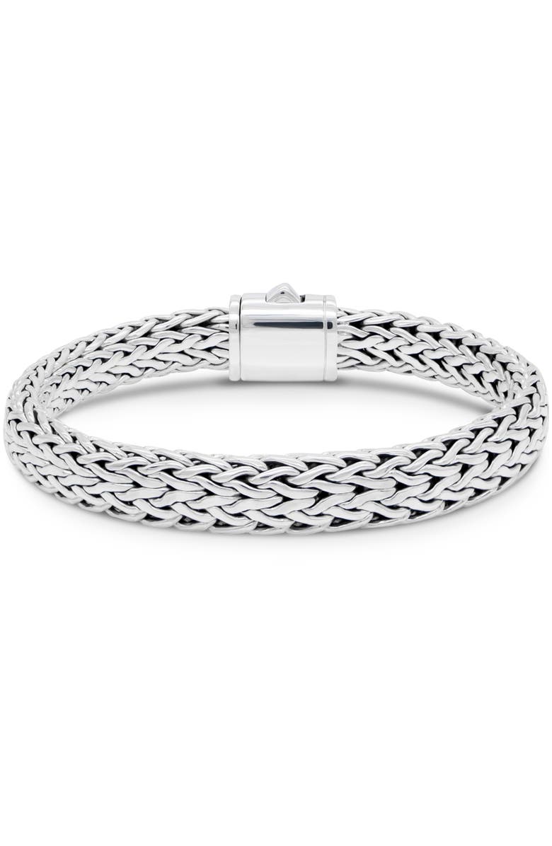 DEVATA Dragon Bone Oval 9mm Chain Bracelet in Sterling Silver, Alternate, color, Silver