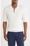 Textured Quarter Zip Polo