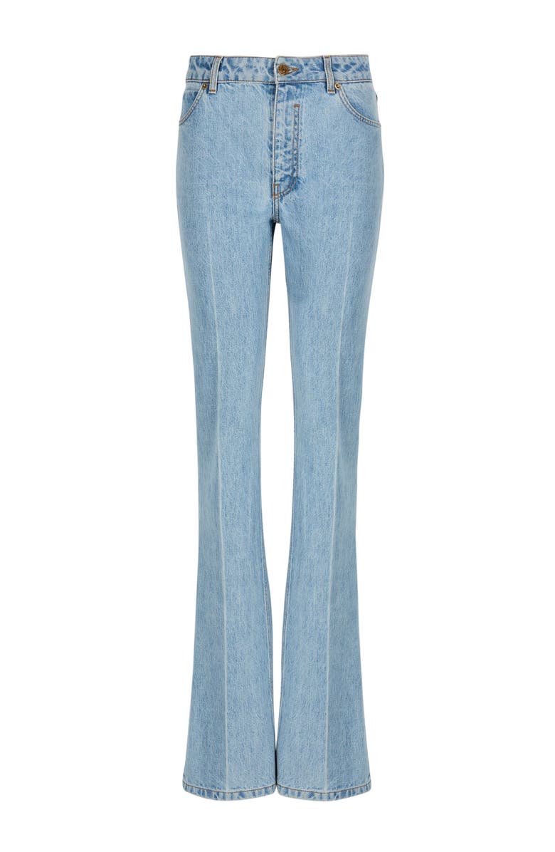 Balmain Denim high-waisted jeans, Main, color, Blue