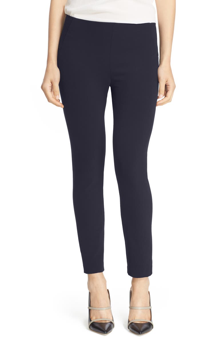 Veronica Beard Scuba Knit Pants, Main, color, Navy