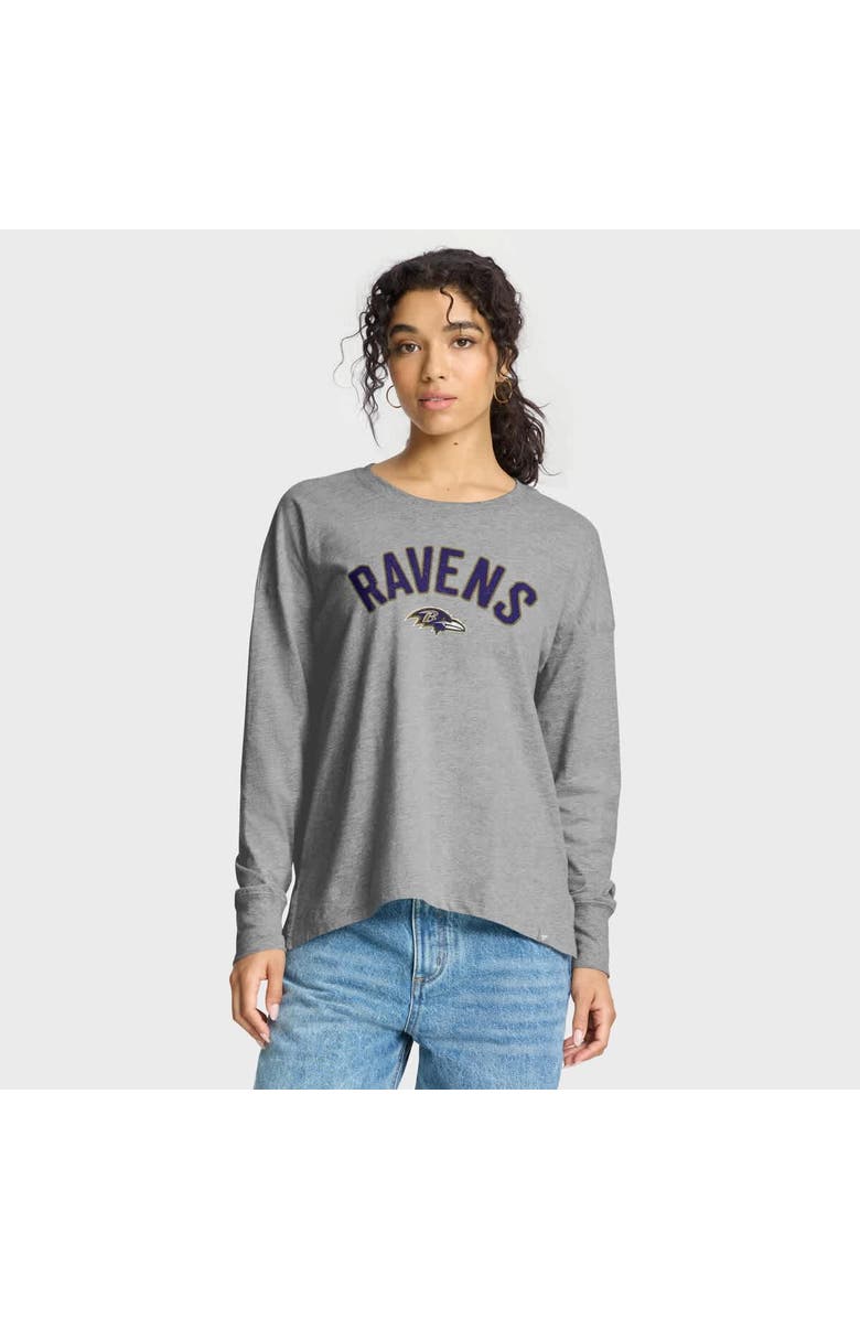 FANATICS Women's Fanatics Heather Gray Baltimore Ravens Hometown Legacy Long Sleeve T-Shirt, Main, color, Heather Gray