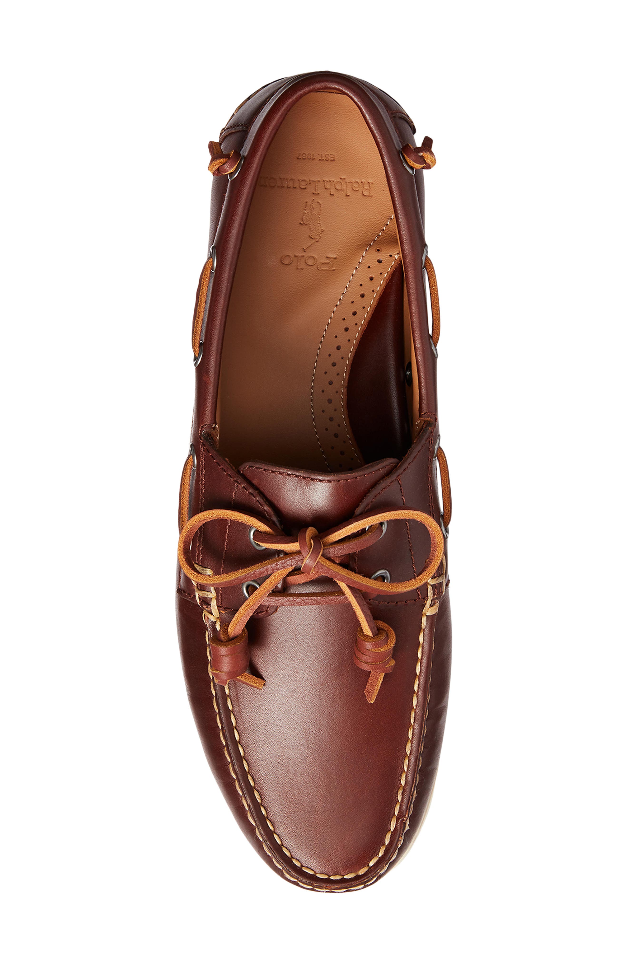 Ralph Lauren Merton Leather Boat Shoe, Alternate, color, Polo Tan
