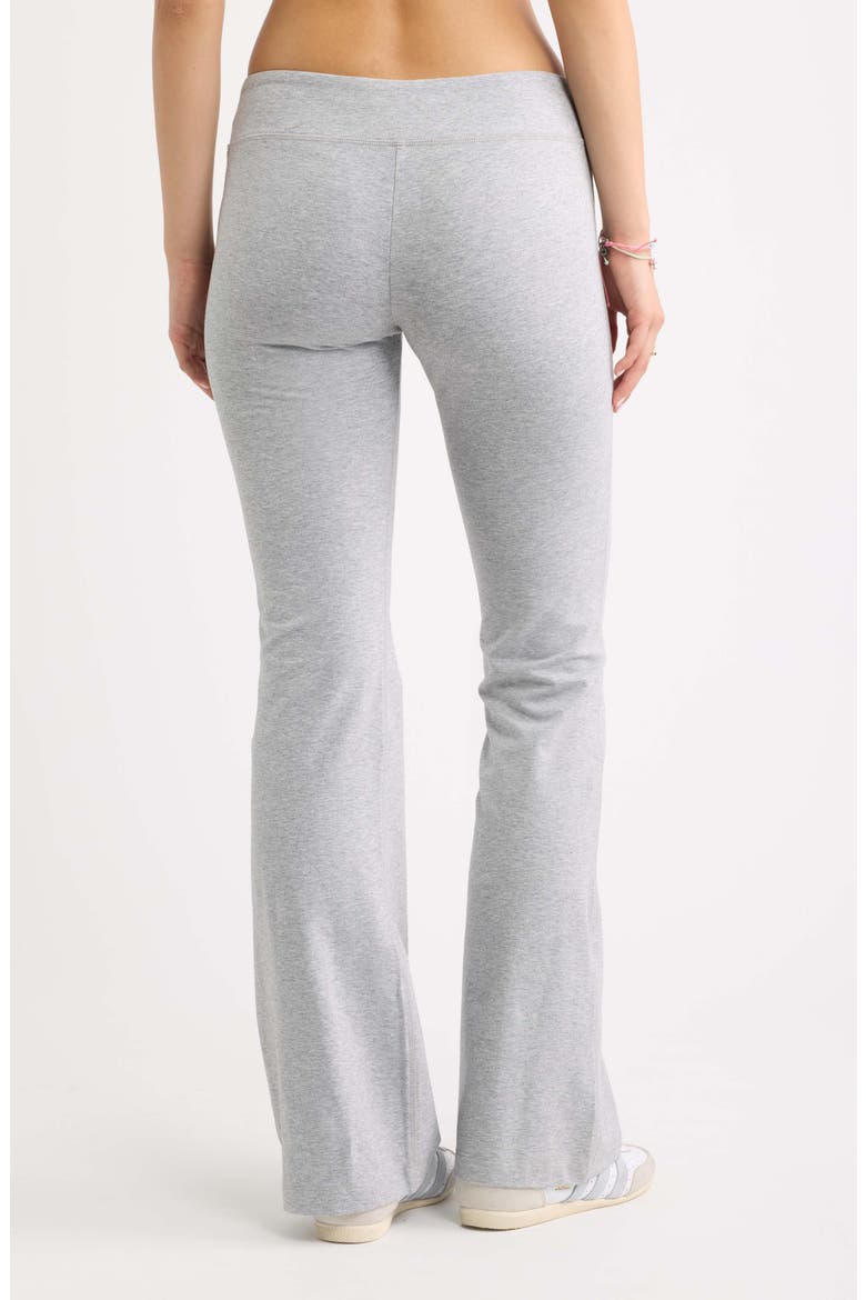 Low Rise Stretch Cotton Flare Leggings, Alternate, color, GREY SOFT HEATHER