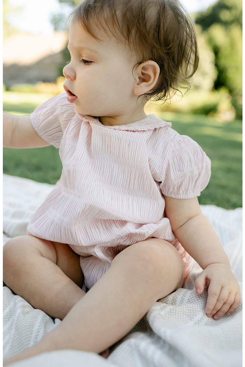 Laney Bubble Romper, Alternate, color, Soft Rose Stripe