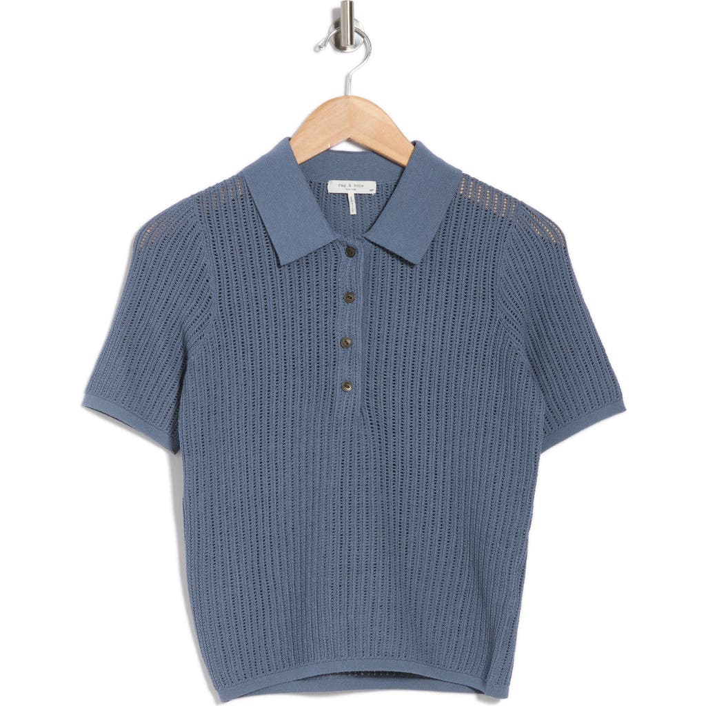 Rag & Bone Vivi Open Stitch Polo