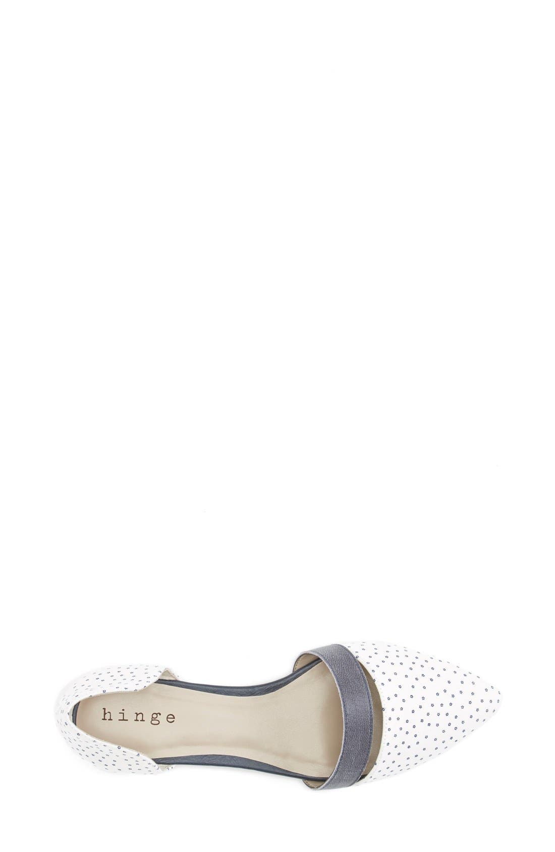 'Bandina' d'Orsay Flat, Alternate, color, WHITE / NAVY