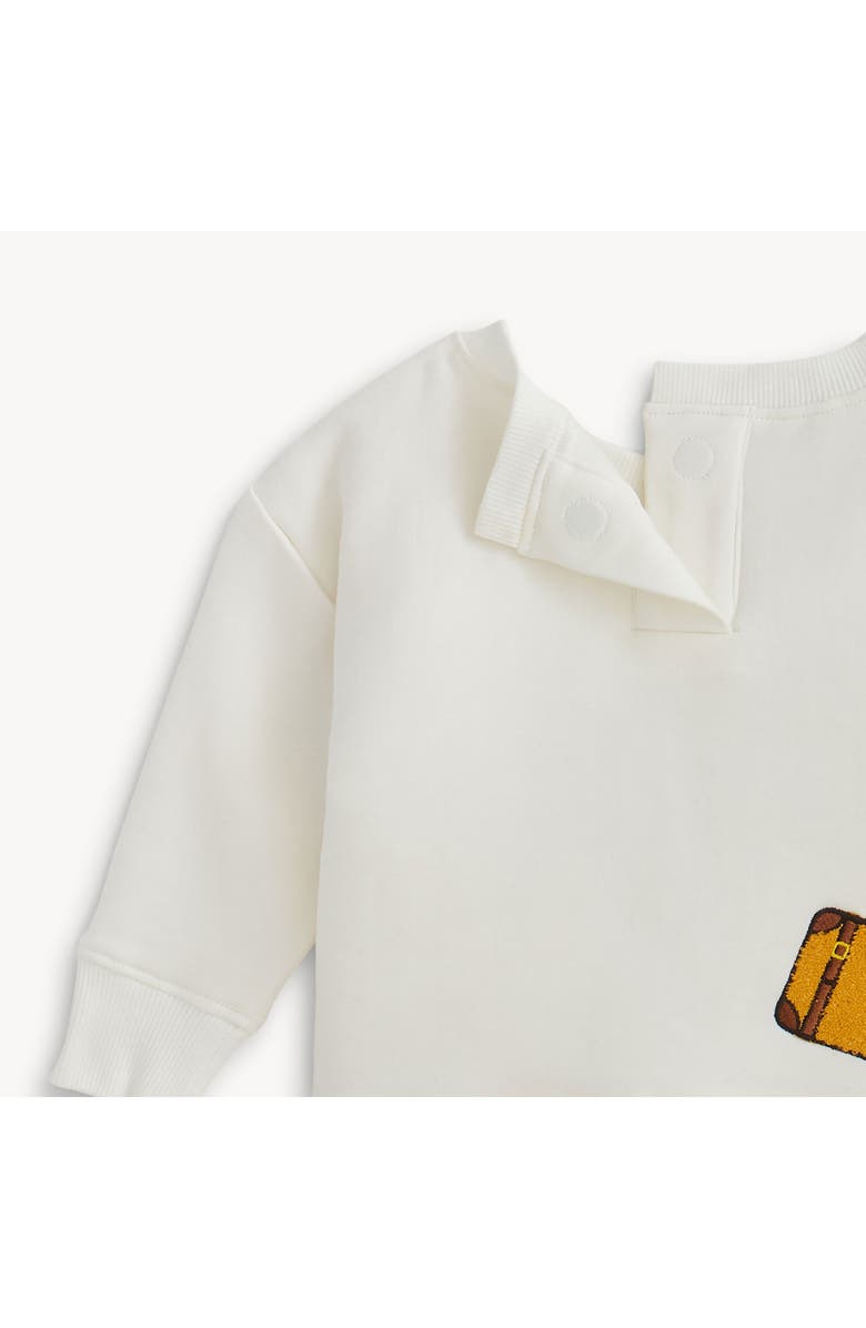 Magnetic Me Alyssum Brushed Fleece Magnetic Sweatshirt & Joggers Set, Alternate, color, White