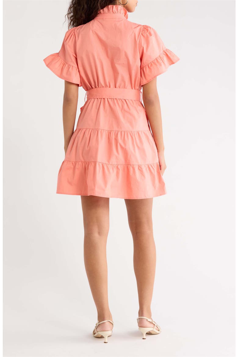 Cottonwood Ruffle Fit & Flare Minidress, Alternate, color, CORAL