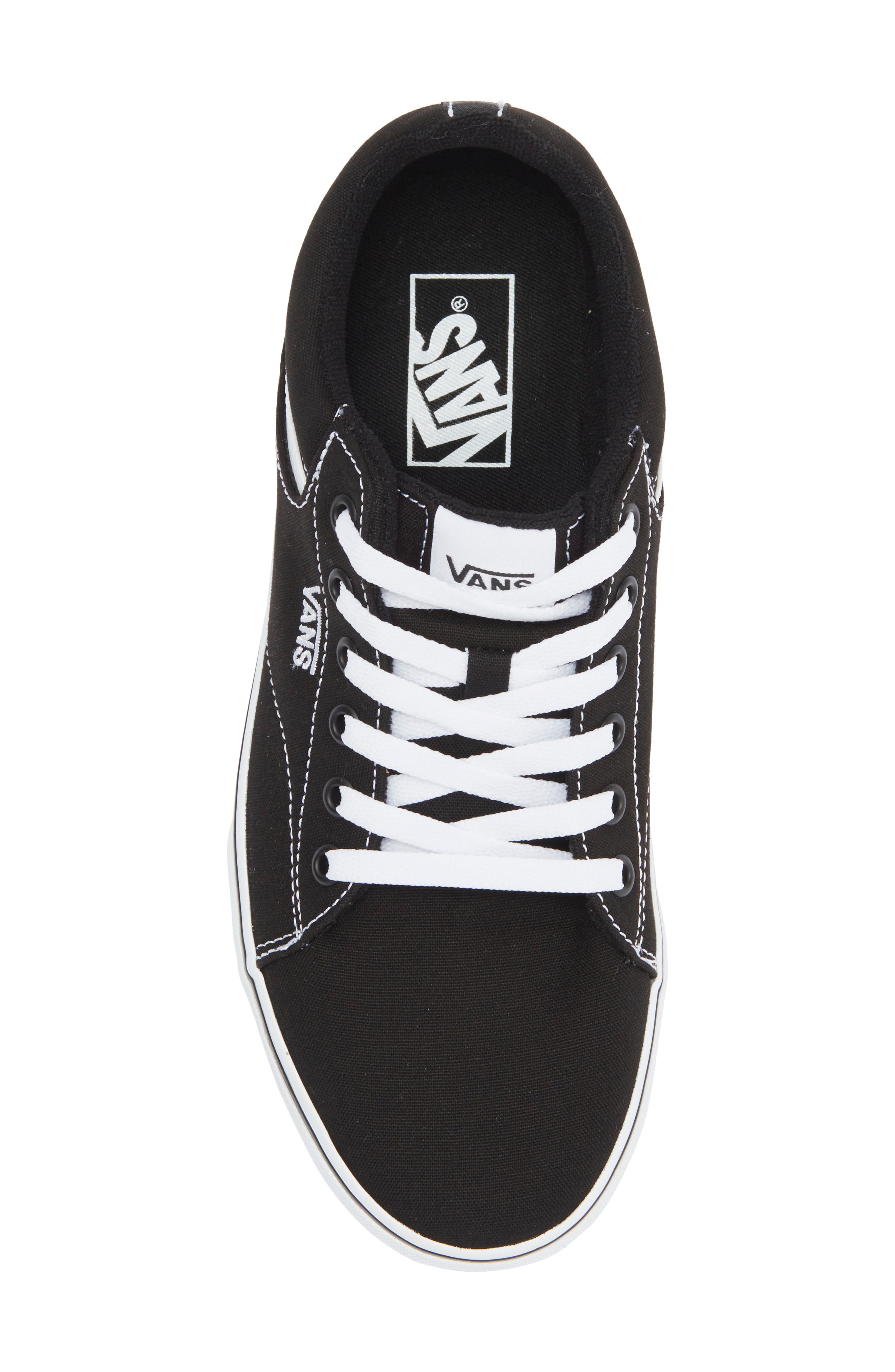 Vans Seldan Platform Sneaker, Alternate, color, Canvas Black/ White