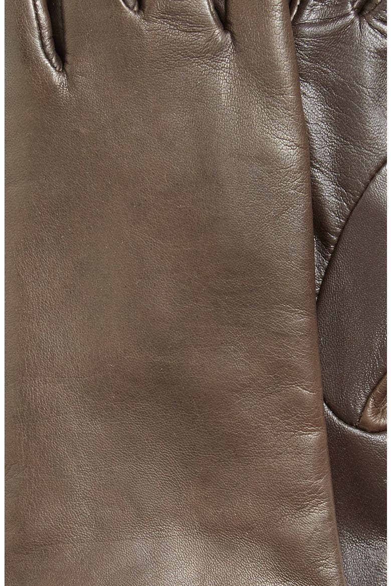 'Basic Tech' Cashmere Lined Leather Gloves (Nordstrom Exclusive), Alternate, color, BROWN