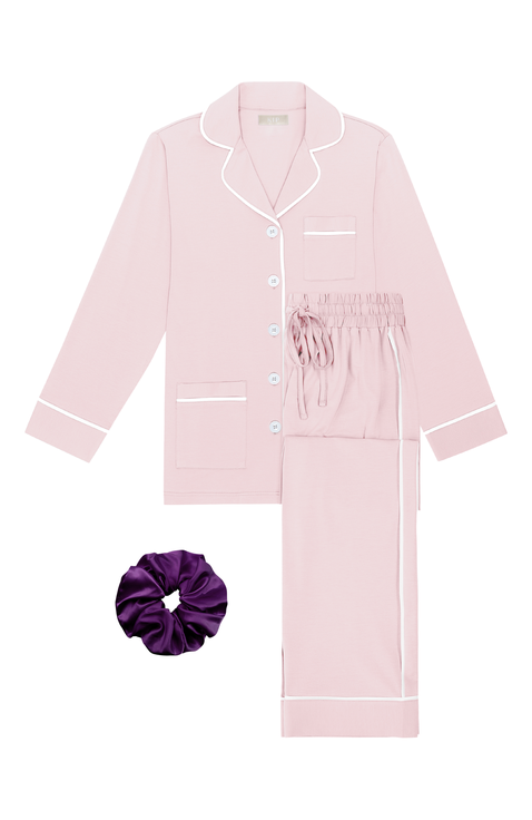 Luxe Stretch Cotton Long Pajama Gift Set