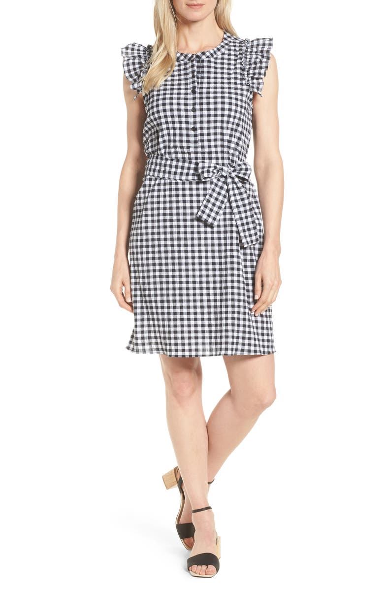 GIBSONLOOK Gibson x Hi Sugarplum! Flamenco Ruffle Trim Dress, Main, color, 