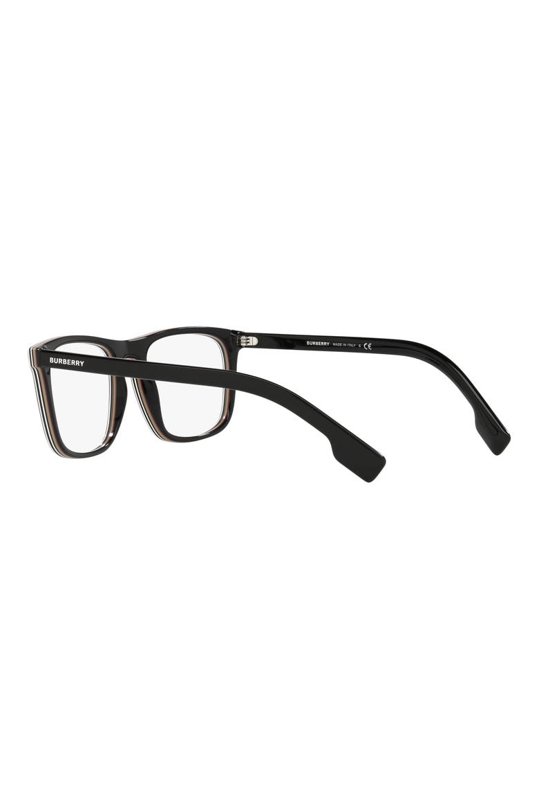 Bolton 56mm Square Optical Glasses, Alternate, color, BLACK
