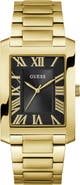 GUESS Clyde Goldtone Bracelet Tank Watch, 34mm