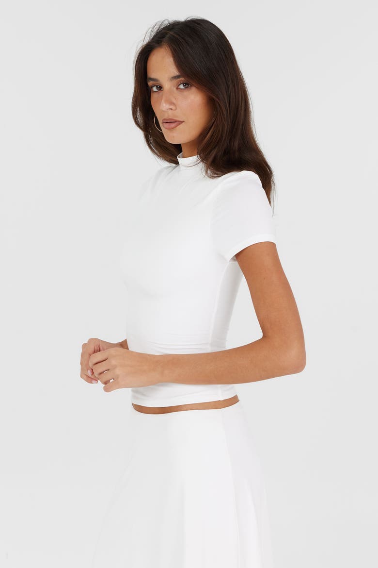 Madeleine Tee, Alternate, color, White