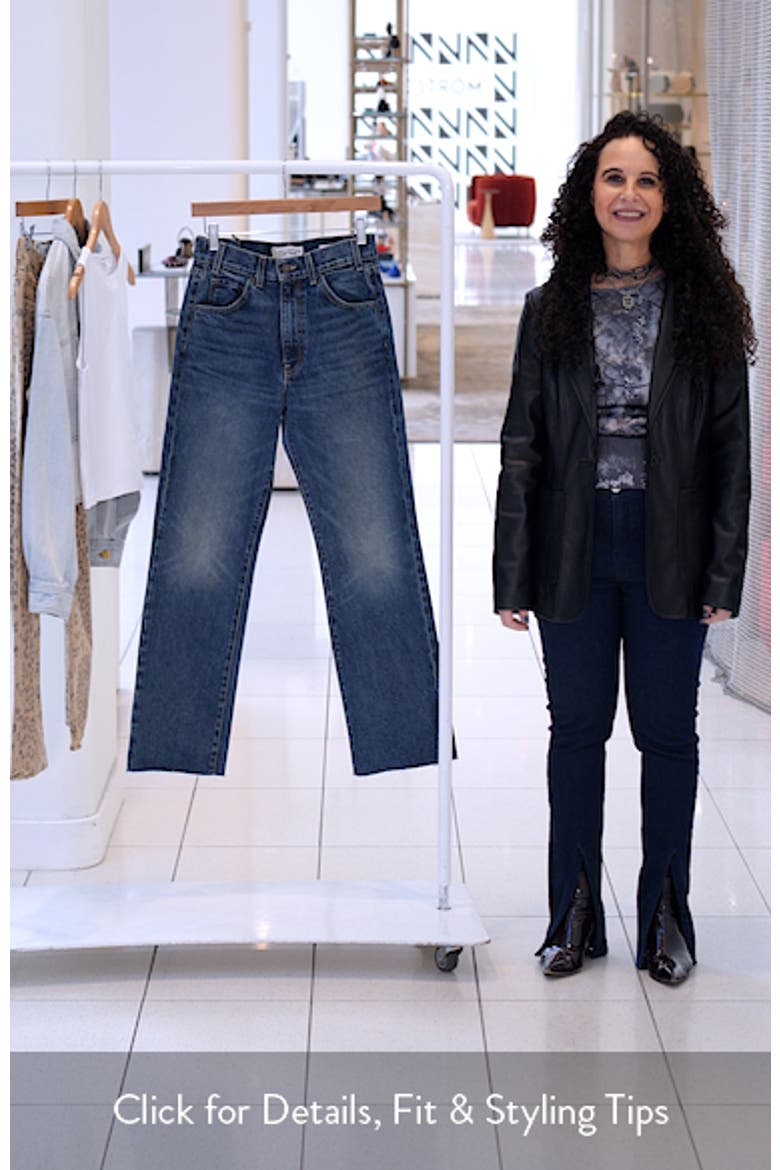 Calla Straight Leg Raw Hem Jeans video