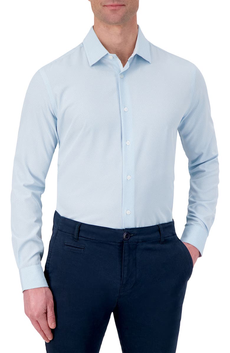 Report Collection 4X Stretch Slim Fit Microdot Dress Shirt, Main, color, 