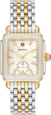 MICHELE Deco Mid Diamond Bracelet Watch, 29mm