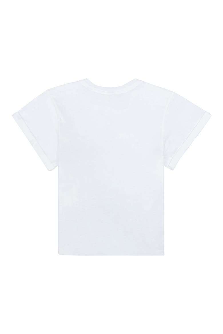 Kids' Chroma Floral Embroidered Cotton Graphic T-Shirt, Alternate, color, WHITE