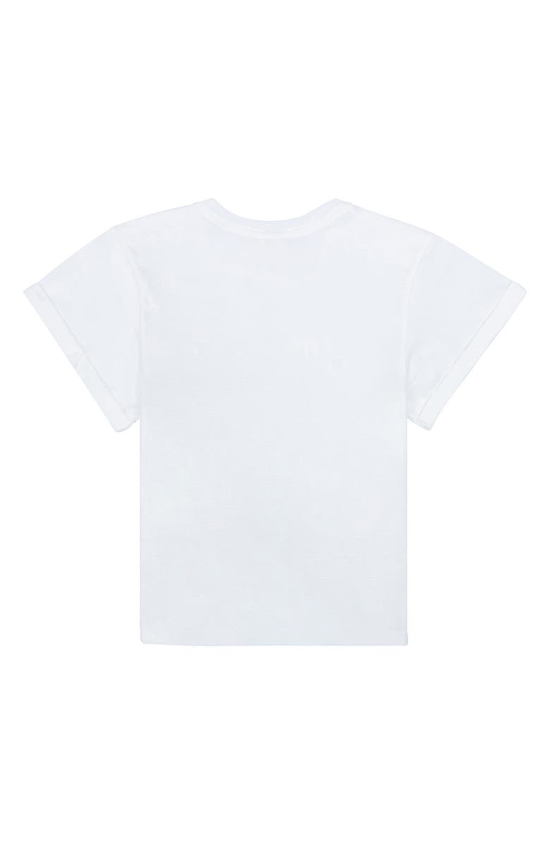 Agua Bendita Kids' Chroma Floral Embroidered Cotton Graphic T-Shirt, Alternate, color, White