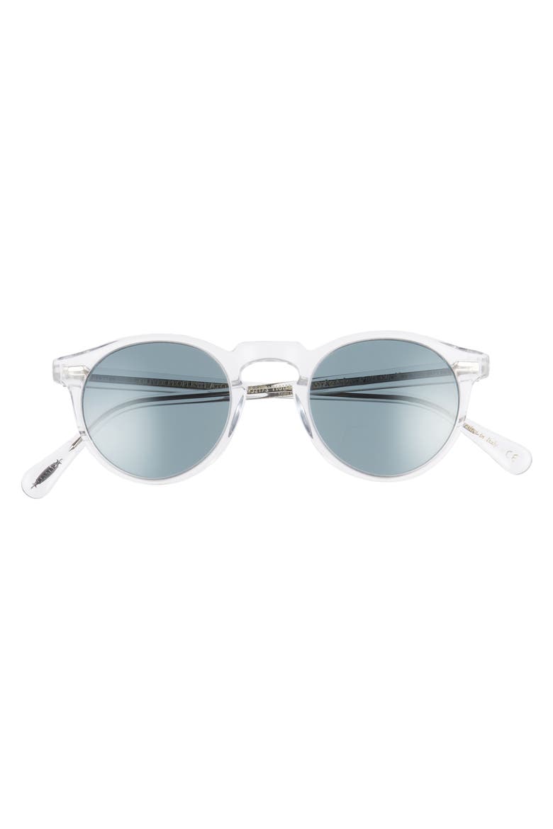 Gregory Peck 47mm Retro Sunglasses, Alternate, color, CRYSTAL / CRYSTAL INDIGO PHOTOCHROMIC