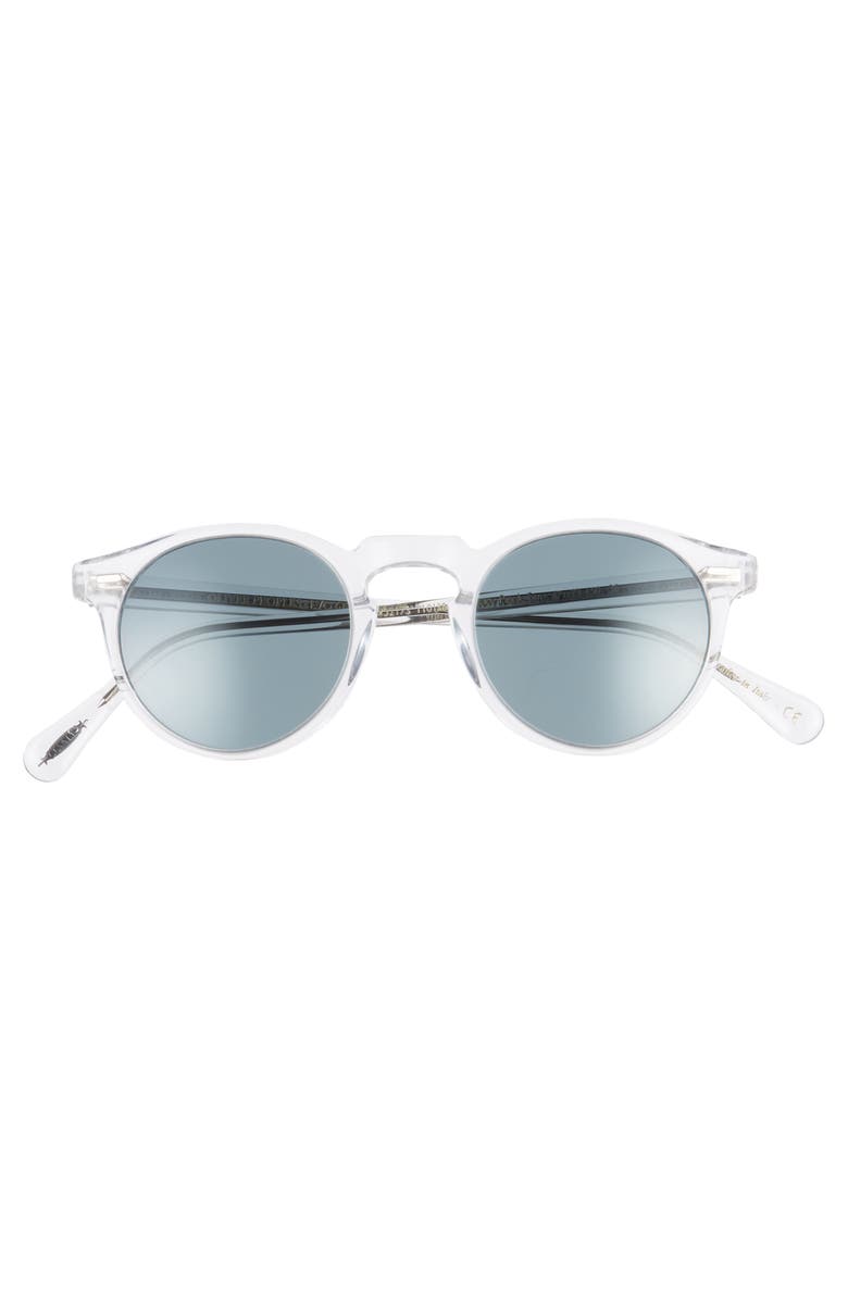 Oliver Peoples Gregory Peck 47mm Retro Sunglasses, Alternate, color, Crystal / Crystal Indigo Photochromic