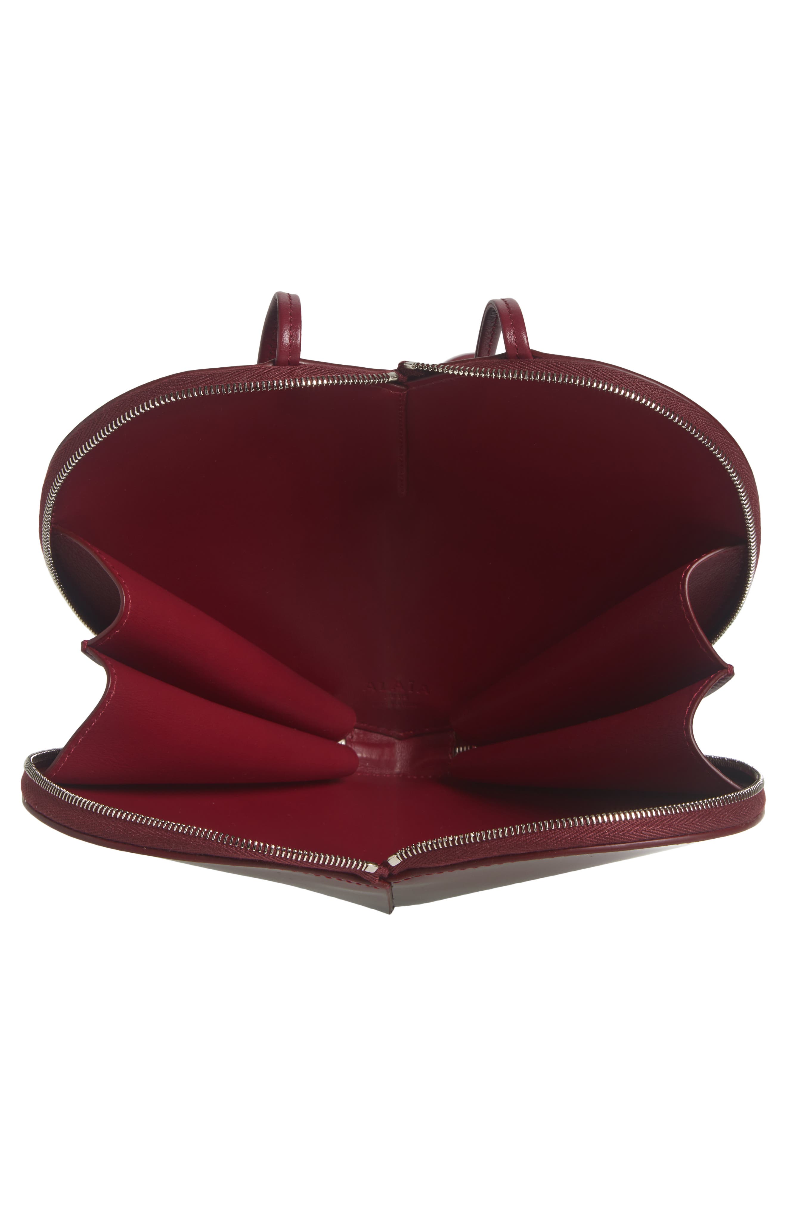 Alaïa Le Coeur Patent Leather Crossbody Bag, Alternate, color, 325 Rouge Grenat
