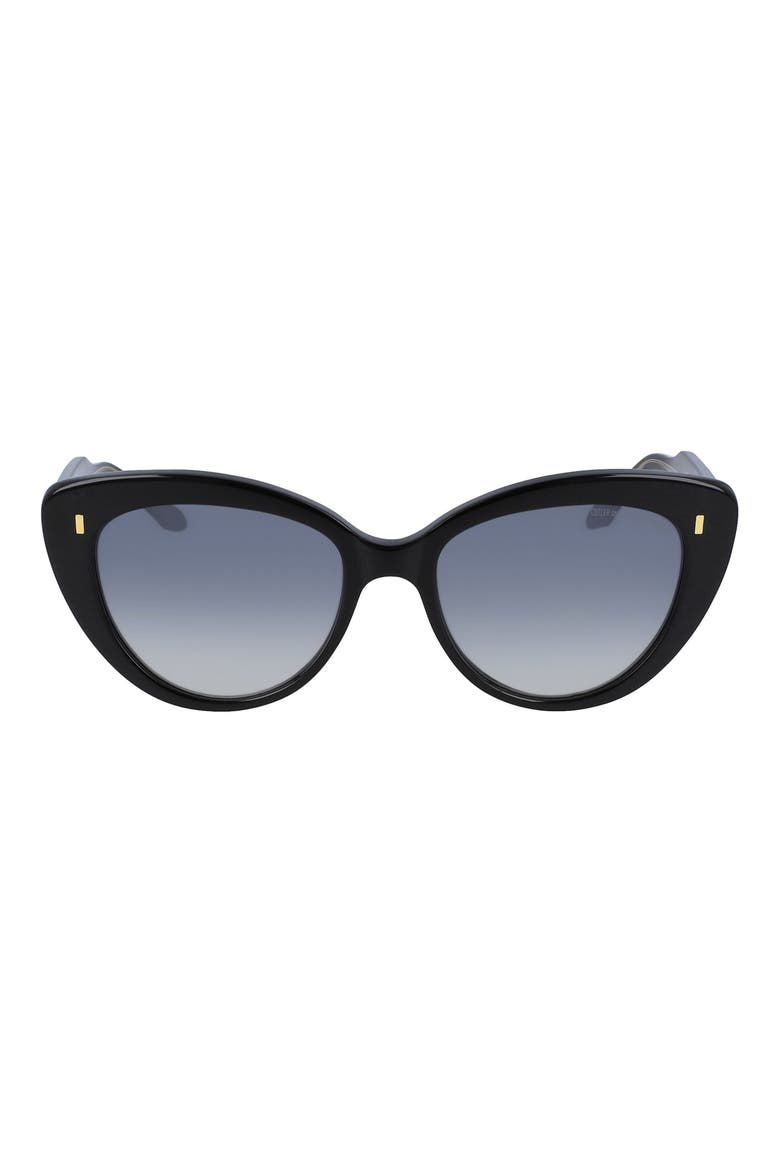 56mm Cat Eye Sunglasses, Main, color, BLACK TAXI