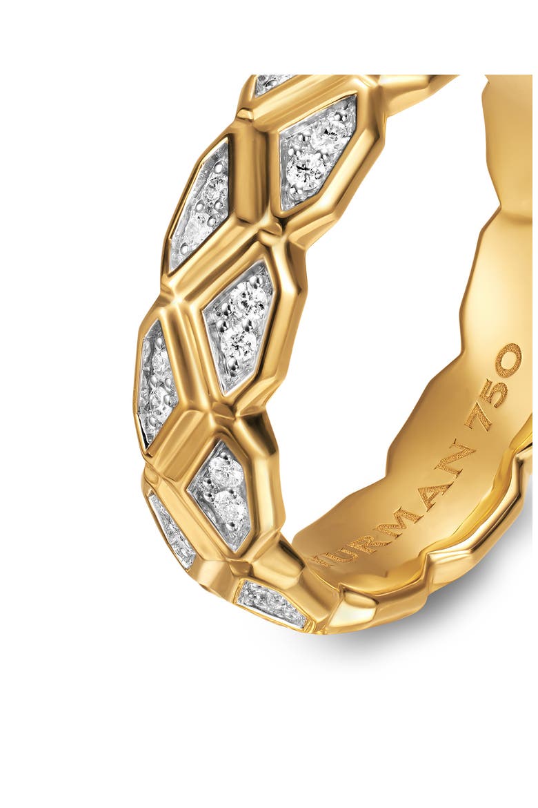 Men's Hex Band Ring, Alternate, color, DIAMOND GOLD
