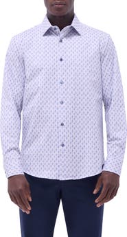 Bugatchi Jimmy OoohCotton® Paisley Button-Up Shirt