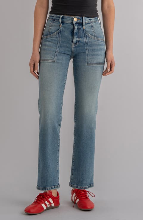 Avery High Waist Ankle Straight Leg Jeans (Splendid)