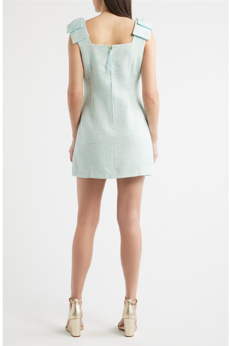 Anders Skirted Tweed Romper, Alternate, color, CAPRI BLUE FANTASY BOUCLE