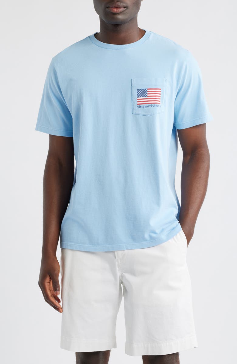 vineyard vines Party in the USA Pocket Graphic T-Shirt, Main, color, Jake Blue