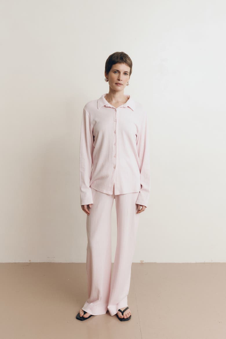 Pointelle Lounge Pant, Alternate, color, Blossom