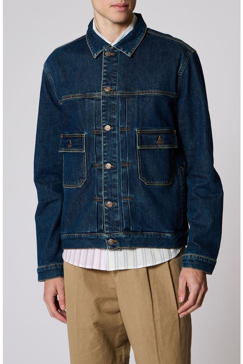 Western Denim Jacket, Main, color, VINTAGE