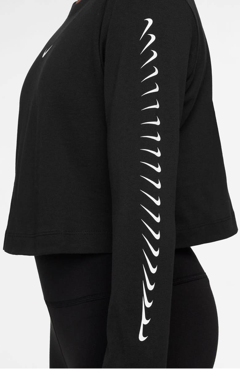 Nike Kids' Dance Cotton Crop Top, Alternate, color, Black