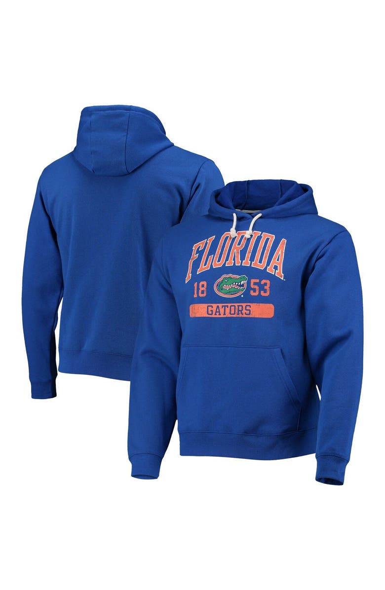LEAGUE COLLEGIATE WEAR Men's League Collegiate Wear Royal Florida Gators Volume Up Essential Fleece Pullover Hoodie, Main, color, Royal