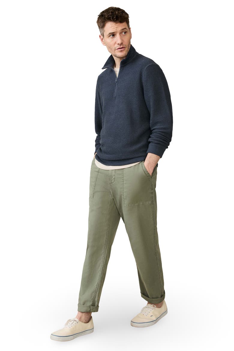 Whitewater Organic Cotton Blend Quarter Zip, Alternate, color, FJORD