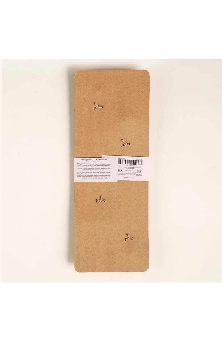 Zsa Zsa Zsu Rampur Set Of 2 Steel Salad Serving Cheerland, Alternate, color, Gold