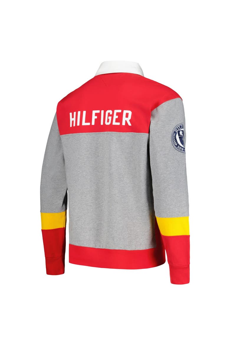 Men's Tommy Hilfiger Red Kansas City Chiefs Connor Oversized Rugby Long Sleeve Polo, Alternate, color, Red