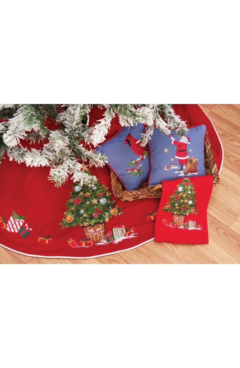 C&F Home Santa and Cardinal Towel, Alternate, color, Red