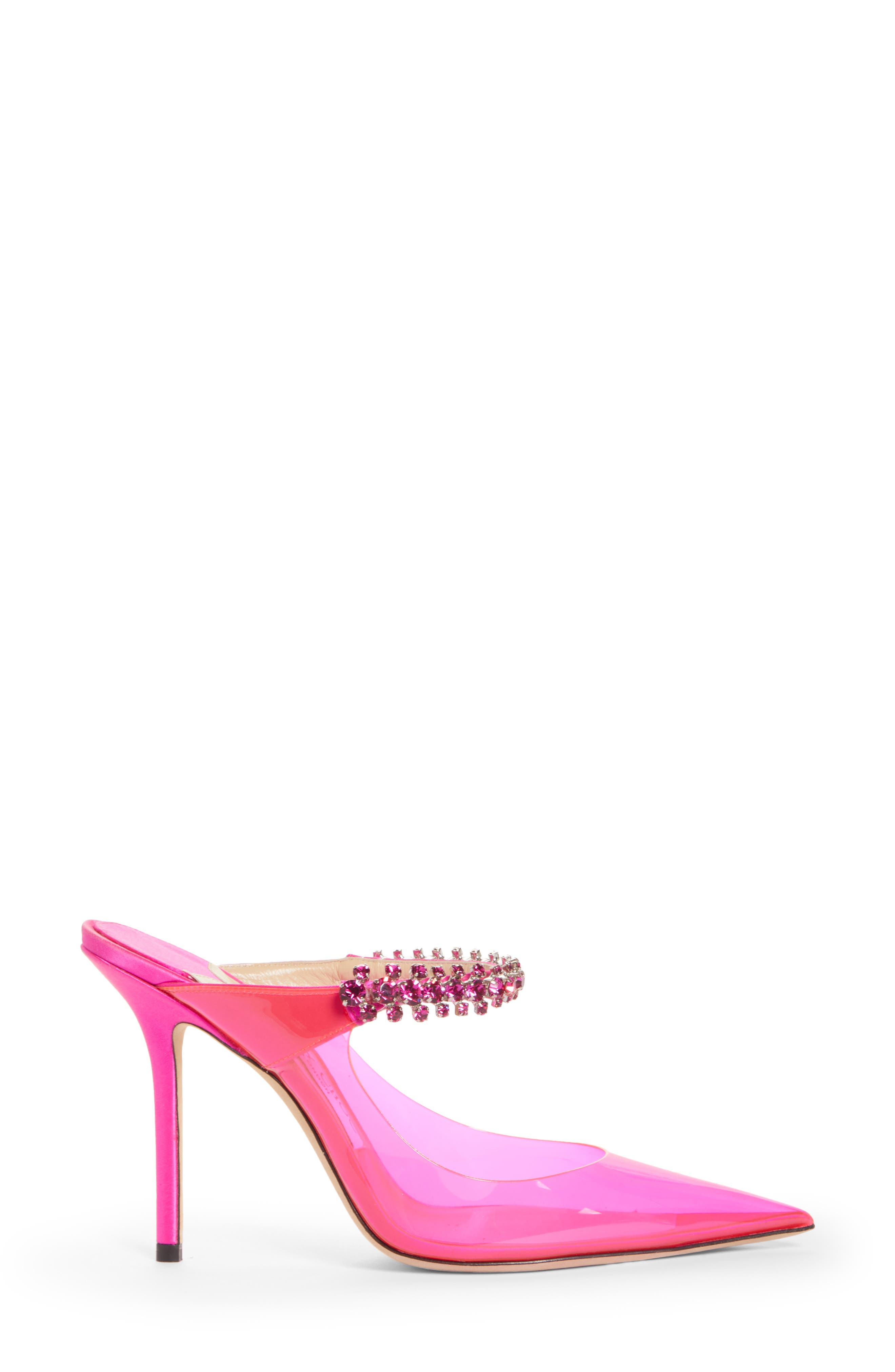 Bing Crystal Embellished Clear Mule, Alternate, color, HOT PINK/ PINK